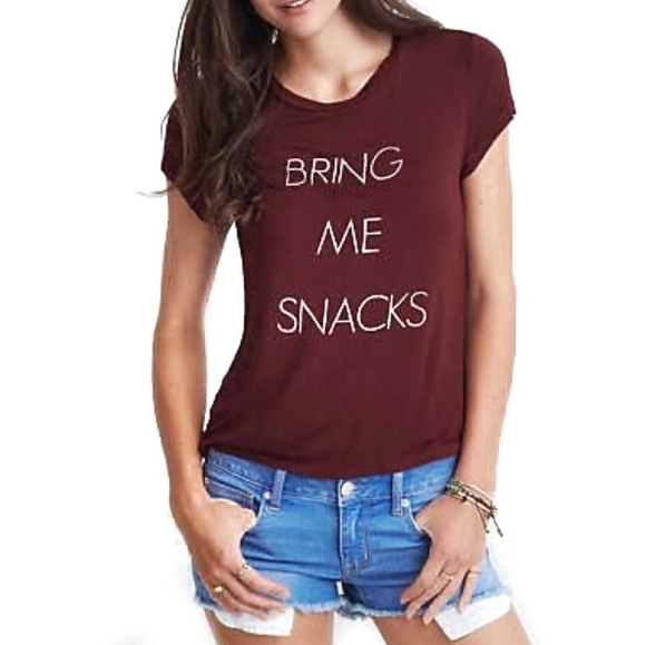 American Eagle Outfitters Tops - American Eagle Bring Me Snacks Soft and Sexy T